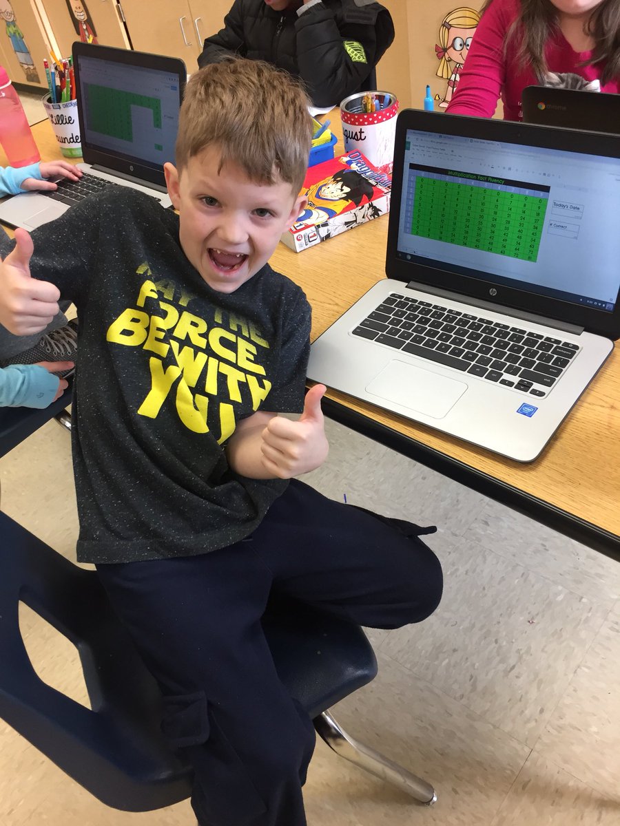 MsLauraWilliams's tweet image. So thankful for @jenkeefeteach and her savy tech skills. My students loved practicing their multiplication facts on Google Sheets. Next up, scrambled math facts! @EMYoderElem #techbadge #multiplication