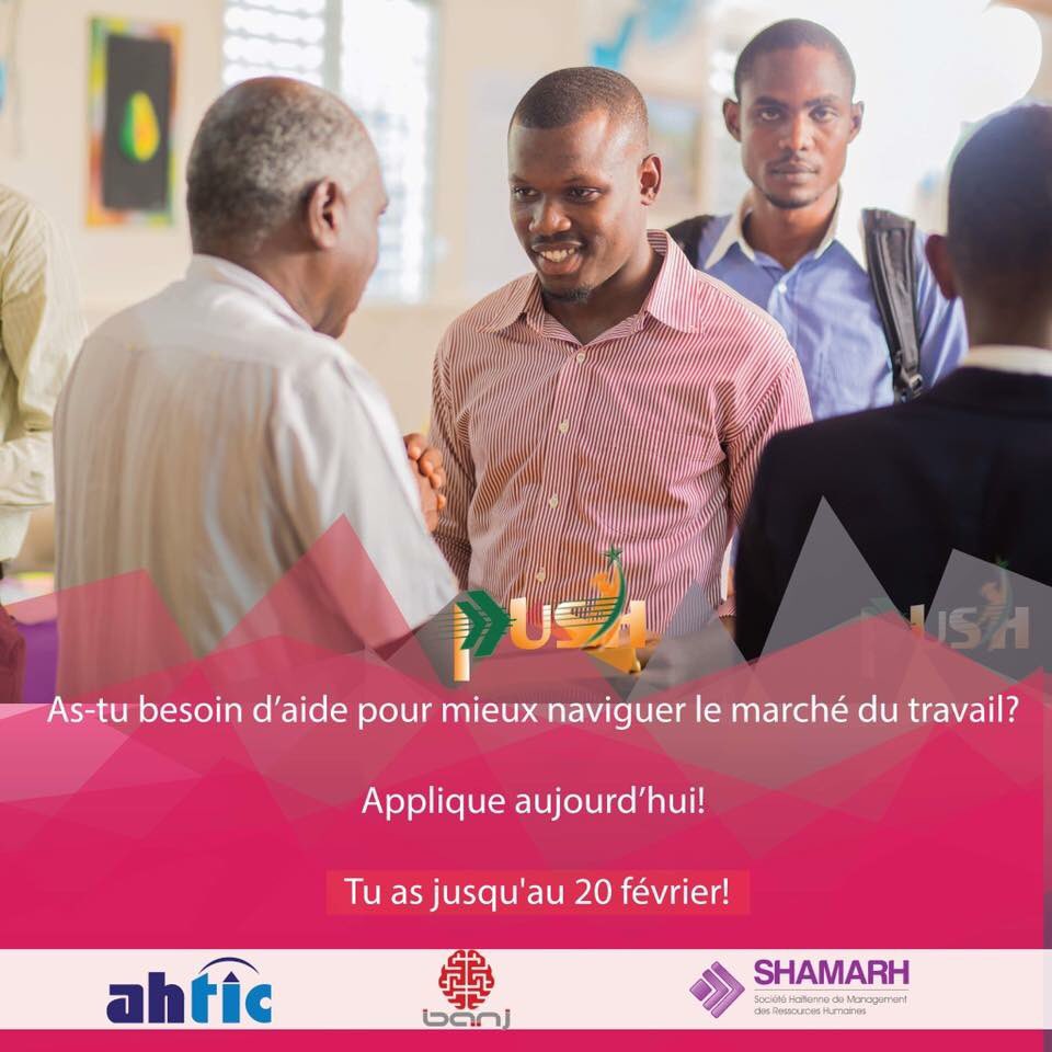 pushhaiti's tweet photo. As-tu besoin d'aide pour mieux naviguer sur le marché du travail ?
🔰🔰🔰🔰🔰🔰🔰🔰🔰🔰🔰
Applique aujourd’hui avec le lien suivant:
👉 https://t.co/3cz0g5GMnk 👈
#ahtic #banj #shamarh #pushhaiti #feb20 https://t.co/aYPe6p2Z50