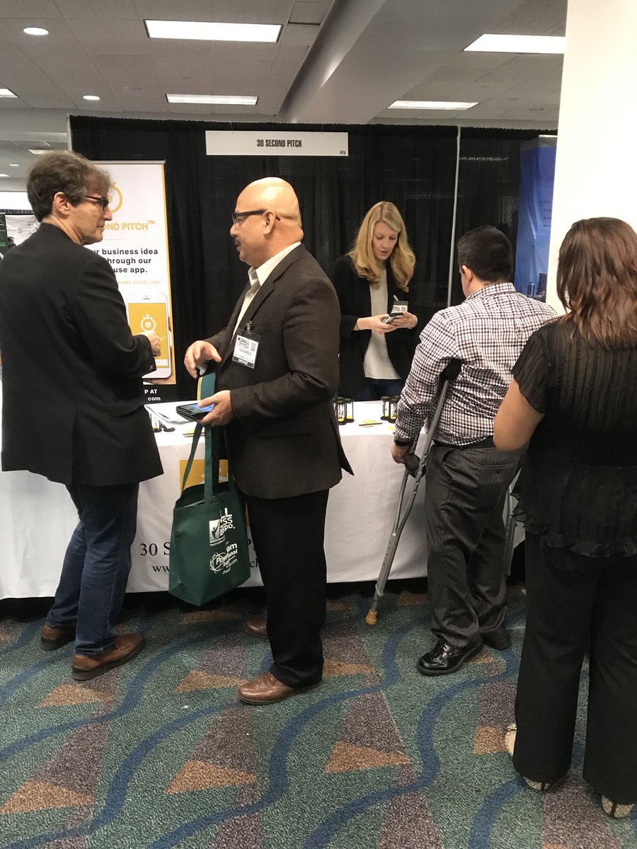 Another busy day at #smallbizexpomiami! We have already met so many talented local entrepreneurs and the day has just begun. Stop by and give us your pitch!