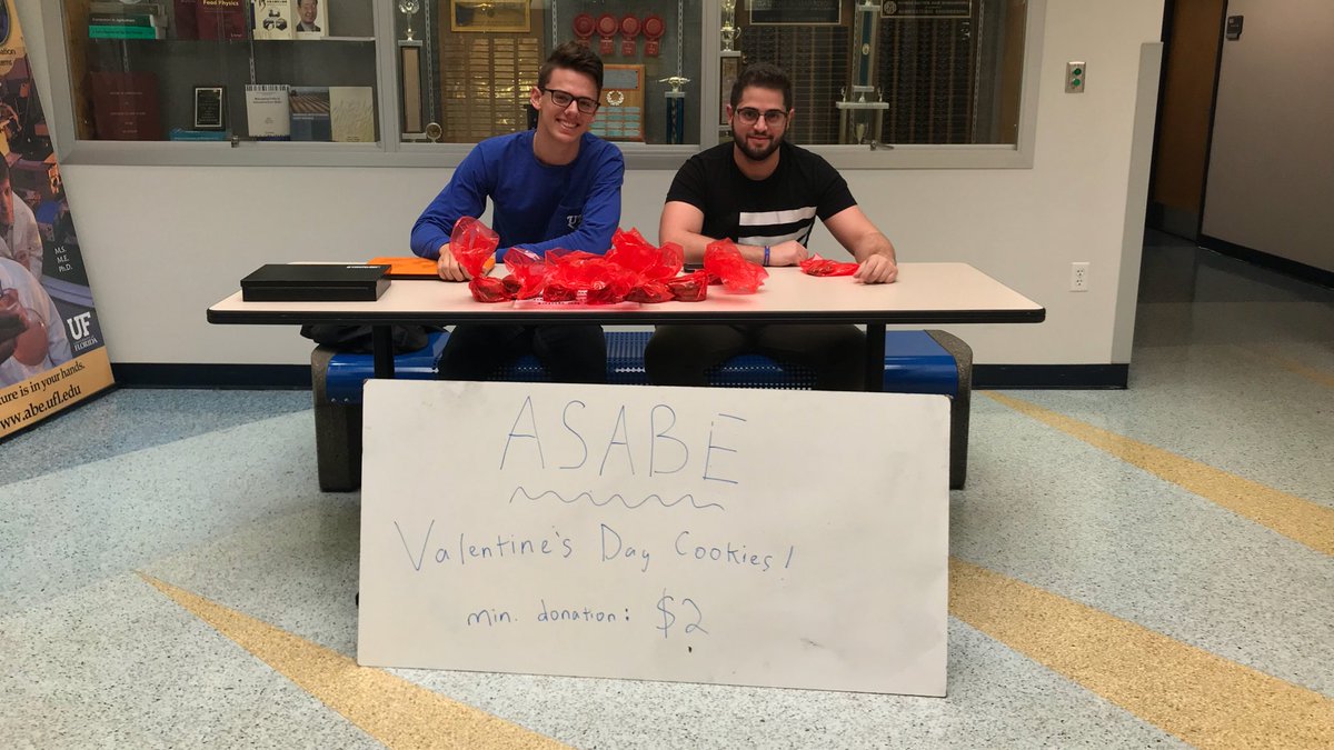 UF_ABE's tweet photo. Come see @FSB_ASABE in the Frazier Rogers atrium for some Valentine’s Day cookies from 10AM-2PM! https://t.co/4ILycGULrW