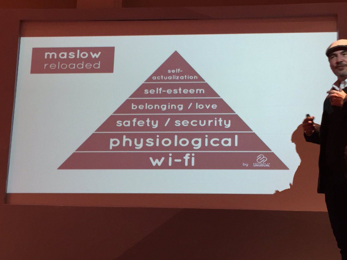 LAdameG's tweet photo. Mira cómo ha cambiado la pirámide de Maslov #OracleInnovationDay https://t.co/3hQORR43ui