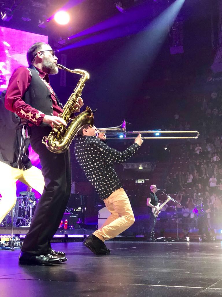 Testing out the new #bastard chino pants and ST flannel in front of a big crowd. Jazz trombonist Gianluca Petrella represents with style. #proudlymadebythoselazyitalians #GianlucaPetrella #lorenzolive2018