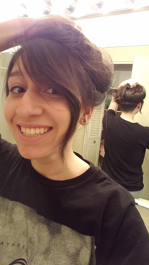 LoopyWarlock's tweet photo. My Valentine's Day gift to myself was getting an undercut so that's exciting. Thank you @Marisha_Ray for the inspiration I needed with Beau #DisasterGays https://t.co/flShW8vlcU