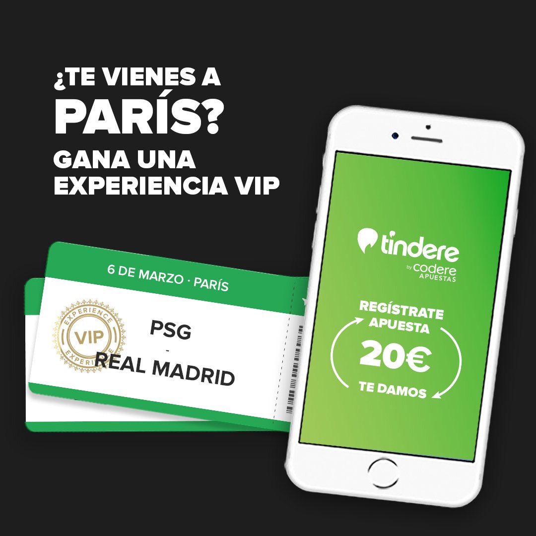 OnlyVikingos's tweet photo. ¿No te apetece un 🛫 VIAJE + un PSG - Real Madrid para 2 🎟️🎟️? ➡️ https://t.co/0PCQLh8vsJ Consíguelo gracias al #TINDERE 💚 https://t.co/yfDUMPkLOt