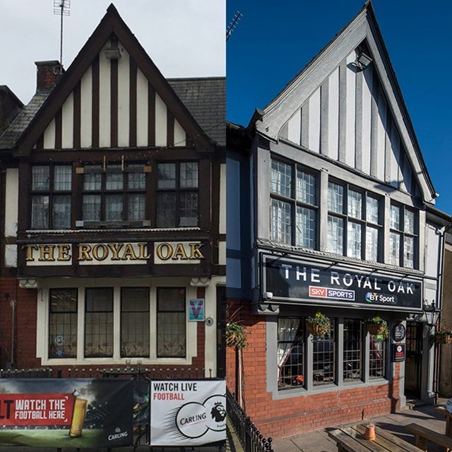 Before and after at The Royal Oak, #whitchurch, #cardiff. Attract new customers with a brand update and new signage - get in touch for more information.⠀
#brainsbeer #craftunion #skysportspub #branding #signage #welshpub #ukpub #southwales #pubbrandi… ift.tt/2sxwkBI