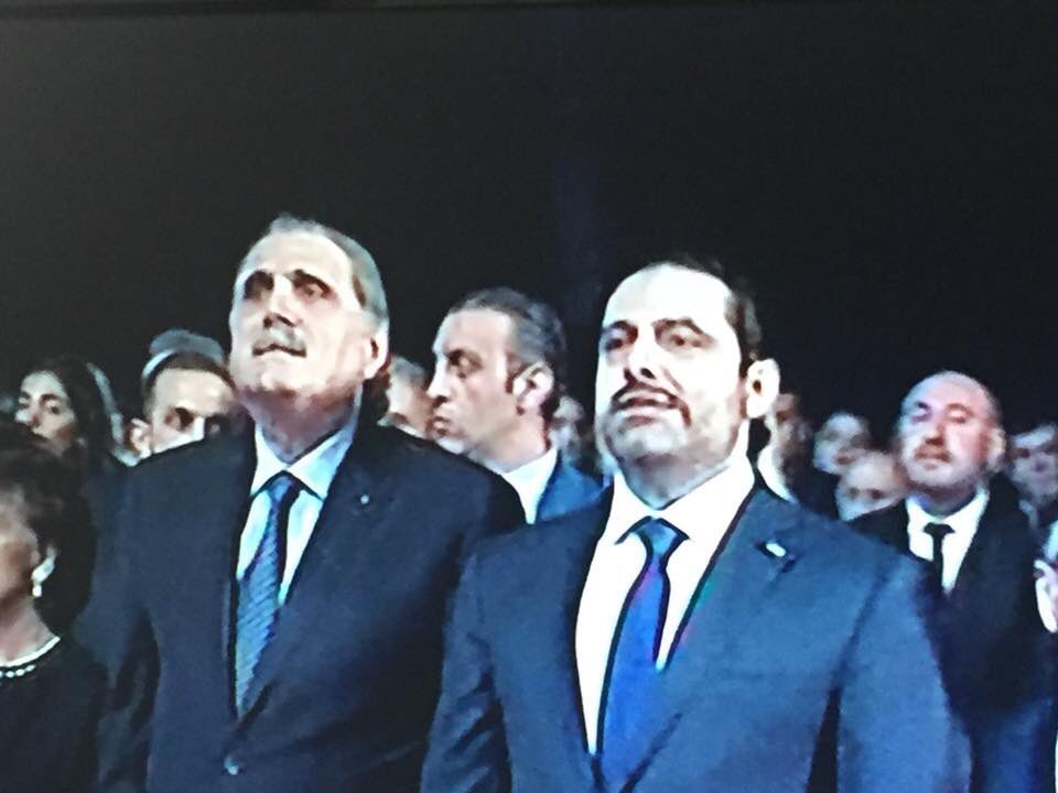 DimaSadek's tweet photo. سليم جريصاتي محامي المتهمين الأربعة من قبل المحكمة الدولية الخاصة بلبنان في ذكرى اغتيال الرئيس  الحريري اللي المتهم��ن الأربعة اللي دافع عنهم متهمين بقتلو . #بس_هيك https://t.co/ouYAxfloMX