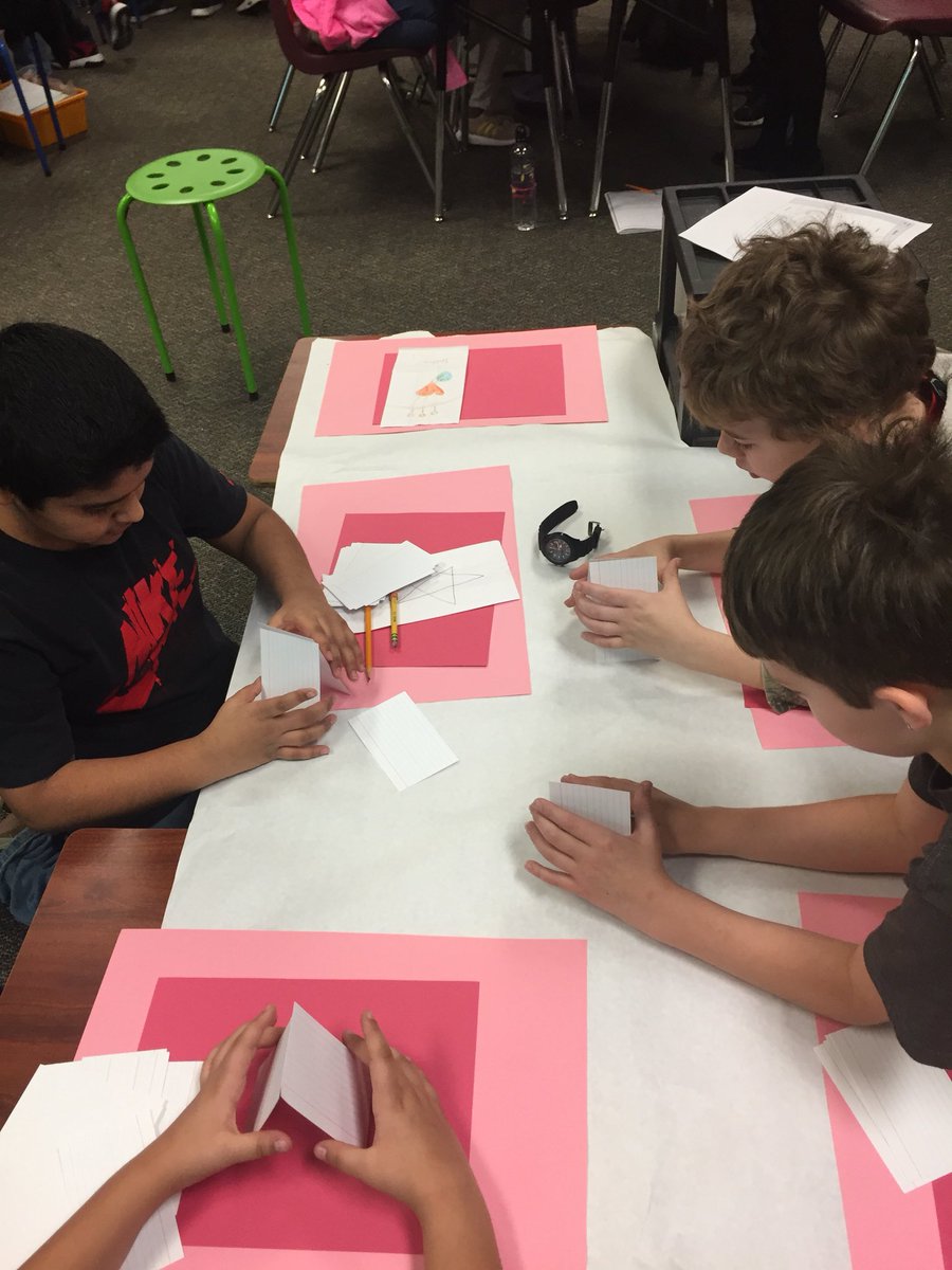 VikkiPrieto's tweet photo. 100th day challenge. Building a structure as tall as they can using only a 100 index cards. #mcegators @4thgradefrenzie https://t.co/EdJW48Zo96