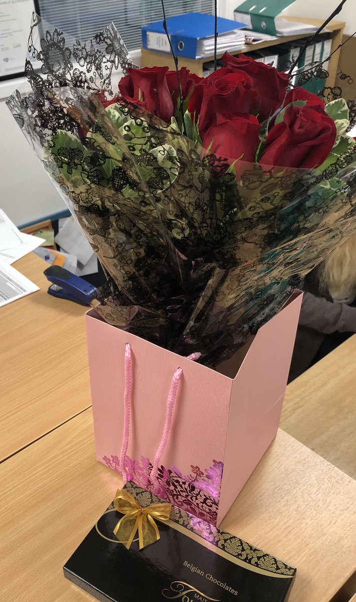 posweighingsol's tweet photo. We had an unexpected delivery in the office today. A gorgeous bouquet of red roses! Happy Valentine’s Day everyone. #ValentineDay #love #roses #flowers #ChocolateDay #chocolate #specialdelivery #gift https://t.co/QWG0o8Swg2
