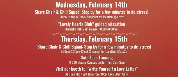 cscoswego's tweet image. Happy Valentine&apos;s Day!!!! 💘 It&apos;s not too late to participate in a Random Act of Kindness!!! #RAKWeek2018 #SUNYOswego #SpreadTheLove