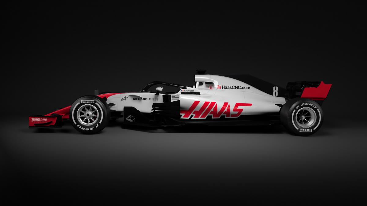 F1Connection's tweet image. Haas have today revealed rendered images of their 2018 challenger