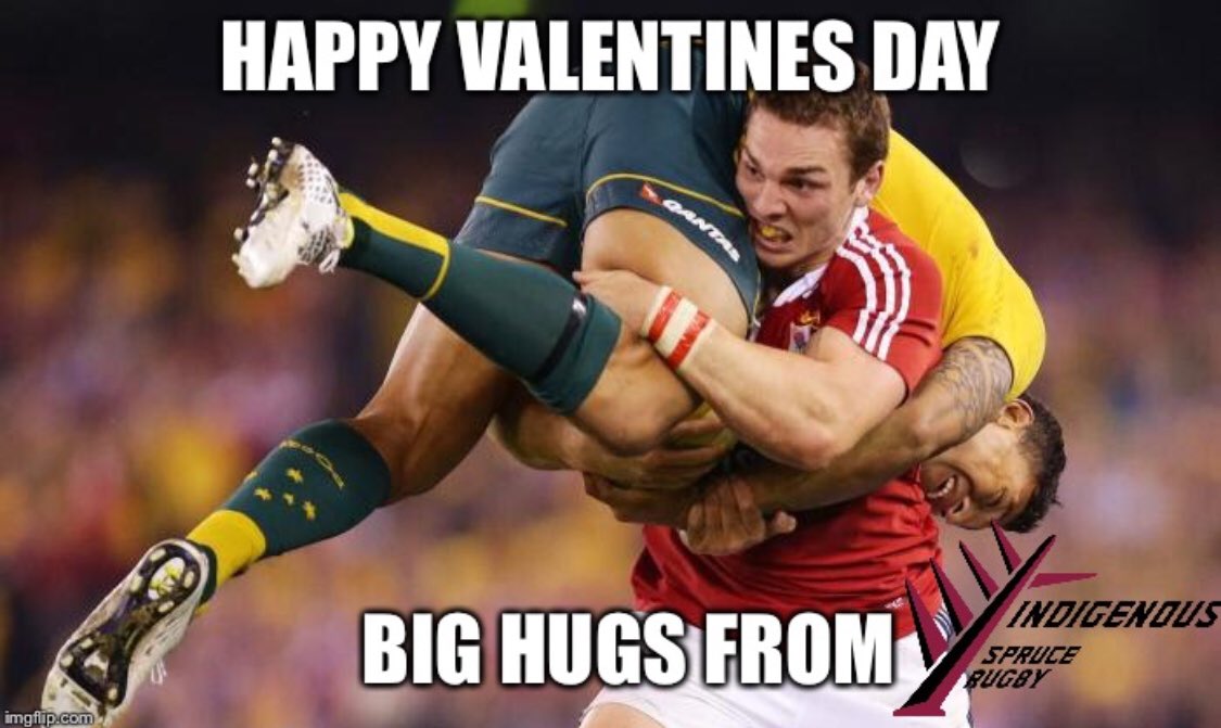Happy Valentine’s Day...from your friends a <a href="/TheSpruceRugby/">The Indigenous Spruce Rugby</a>   . <a href="/RugbyCanada/">Rugby Canada</a> <a href="/RugbyNB/">Rugby NB</a> <a href="/LoyalistsRugby/">Loyalists RFC</a> <a href="/trojansrugby/">Saint John Trojans</a> <a href="/TrollsRFC/">T.R.O.L.L.S. RFC</a> @rimouski_rugby #FearTheSpear #WarriorCulture