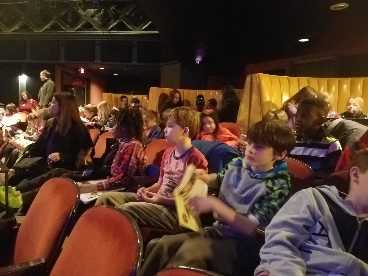 3rd grades students are so excited to see Bud, Not Buddy at the Grandel Theatre downtown!