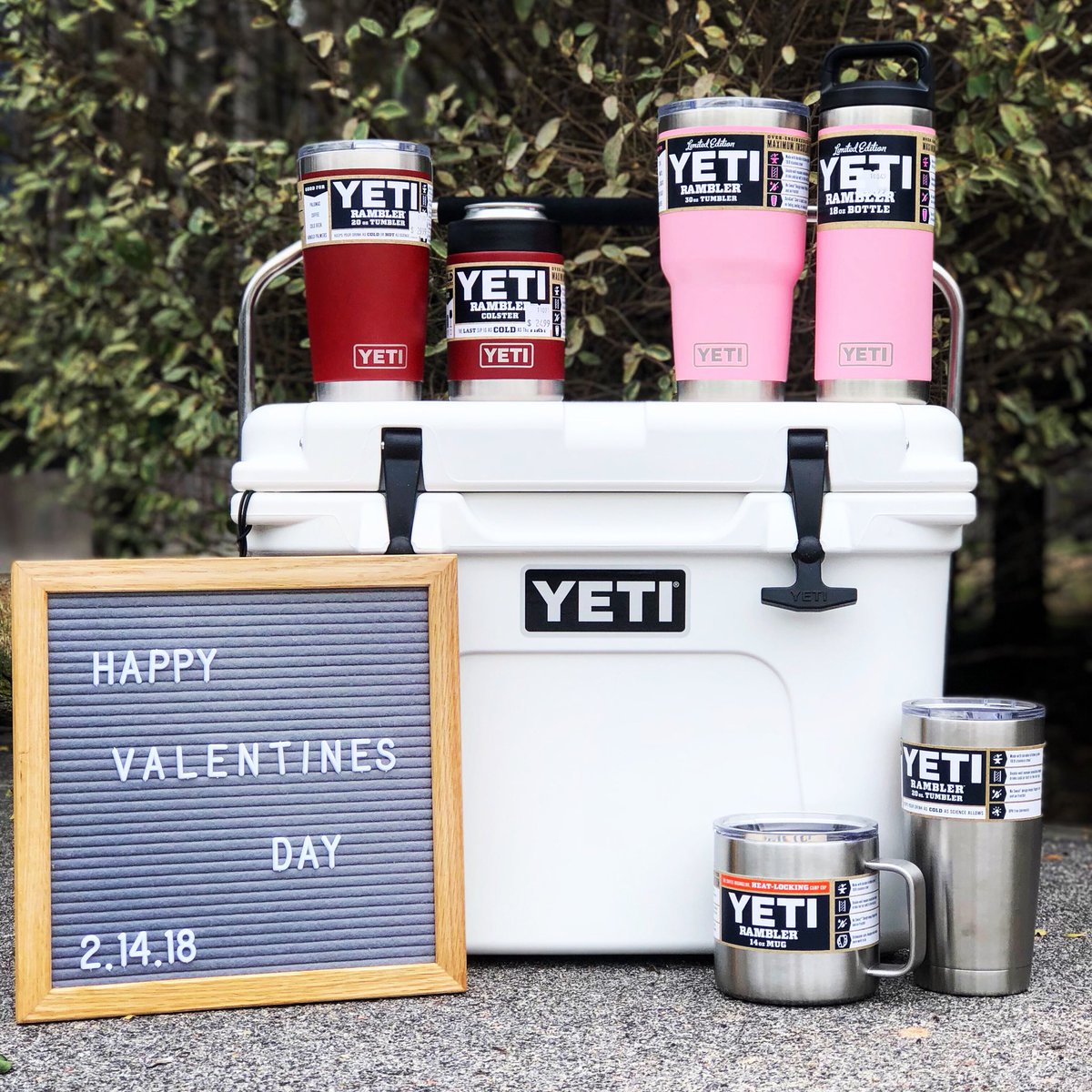 JCsOutdoors's tweet photo. Happy Valentine’s Day! We love our customers so || TODAY ONLY || all Yeti products will be 20% Off. Any coolers, any color, any cup. Come treat yourself or treat your valentine! #happyvalentinesday #shoplocal #yeticoolers https://t.co/QFV3MSxJqc