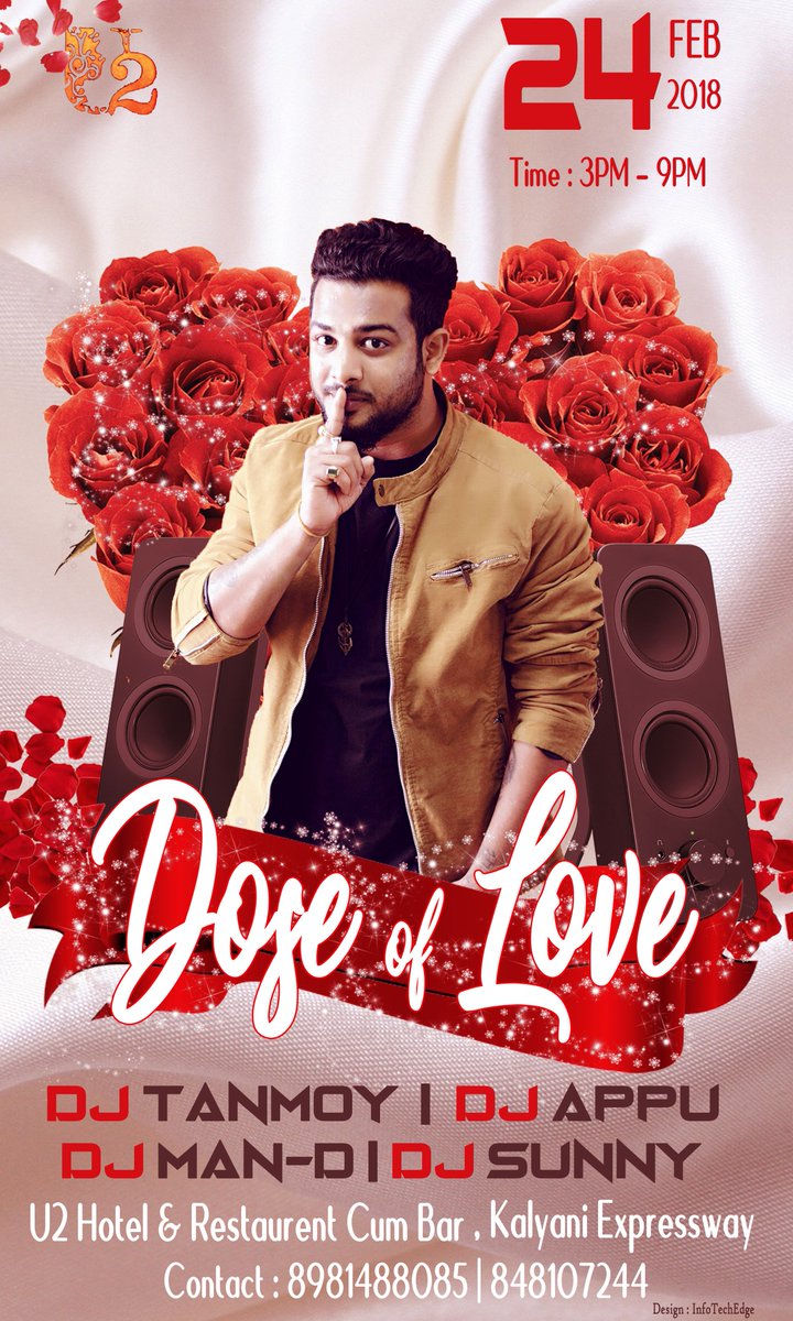 InfoTechEdge's tweet photo. Poster design for D.J. Tanmoy
Dose of Love Party by DJ Tanmoy .

For any kind of Graphics Design , Website Design ,Digital Marketing support contact : +91 9883970392

#GraphicsDesigning #graphicsdesigner #graphicsdesigners 
#digitalart #bannerdesign #logodesigner #Advertising https://t.co/5K0eYUCF7y
