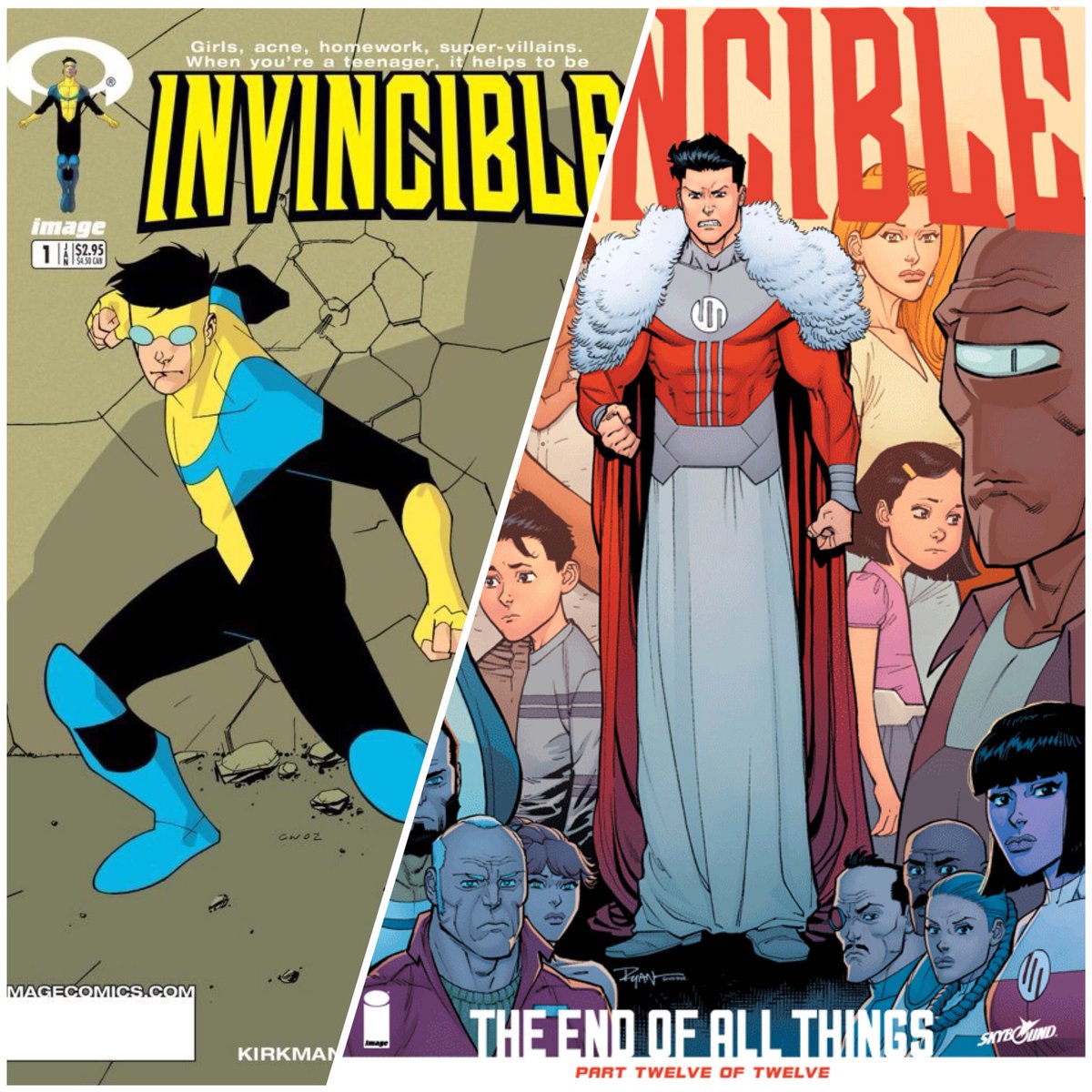 mjgcurtin's tweet photo. 15 years and 144 issues of one of the best comics ever! I enjoyed every step of the way! Congrats on an amazing run, @RobertKirkman @RyanOttley ! @Skybound @ImageComics @corenthal #invincible #theendofallthings https://t.co/Zcyy6L8hig