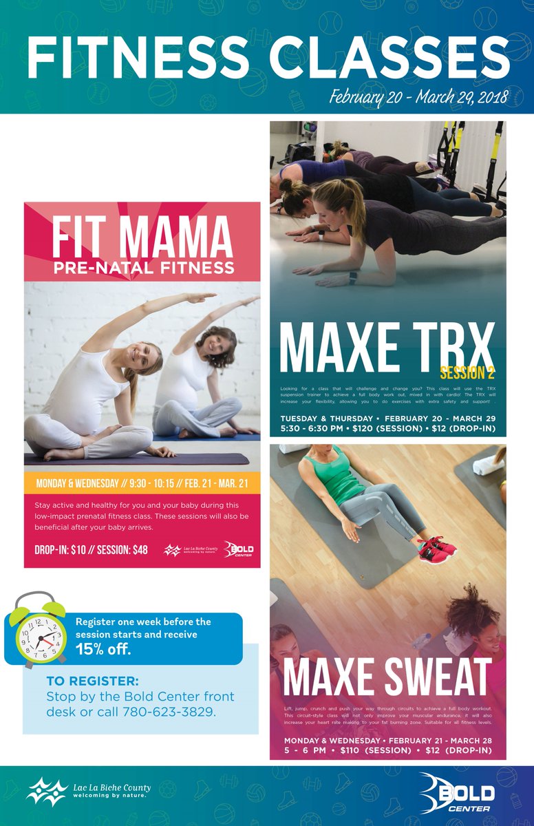 check out our upcoming fitness classes! Don't wait, sign up today!
