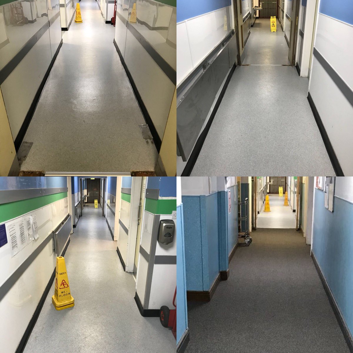 Marriott hotel in Swansea Marina, staff corridors, fitted in new safety flooring and carpet tiles! A hard 5 x nights work with great results! #greatworkteam #Swansea #commercialflooring #polyflor #carpettiles #corridorflooring 👌🏽