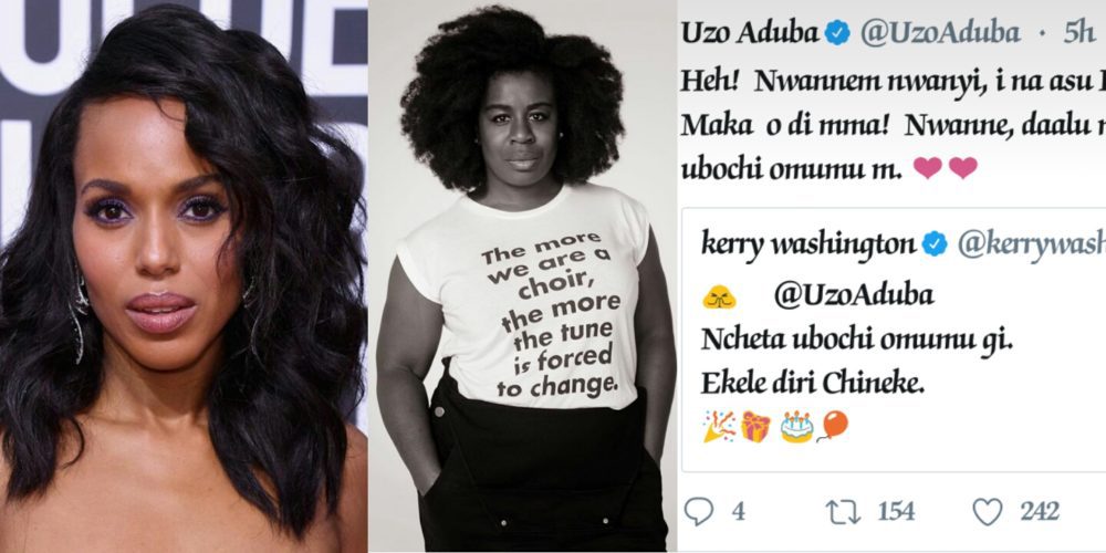 Kerry Washington Wishes Actress Uzo Aduba Happy Birthday In Igbo  