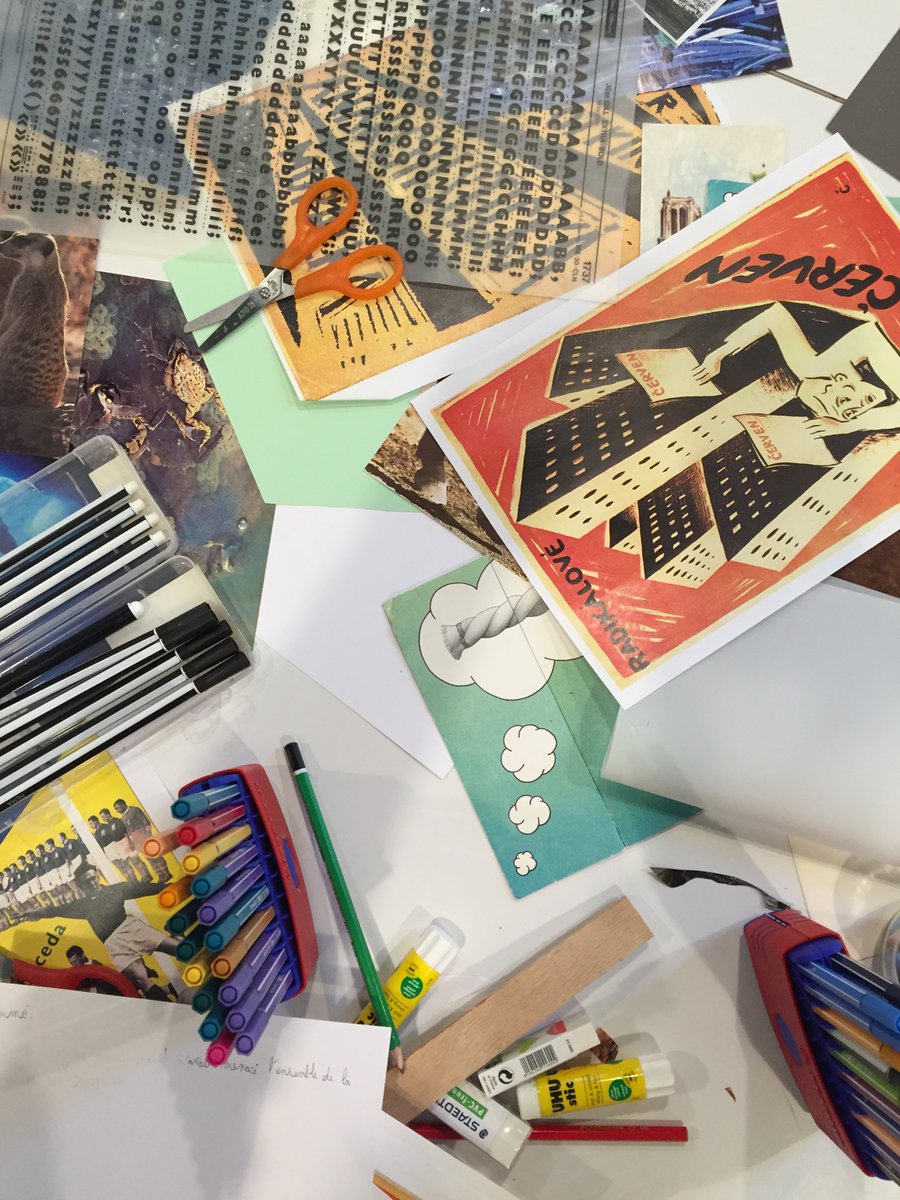 madd_Bordeaux's tweet photo. #WORKSHOP #Kids #FANZINE avec l'association DISPARATE en live /Dans le cadre de #Exposition "L'image-livre. Editeurs et artistes de l'avant-garde tchèque 1920-1930" - Prochain rdv : mercredi 21 février #Bordeaux https://t.co/RLCLbdhbpd