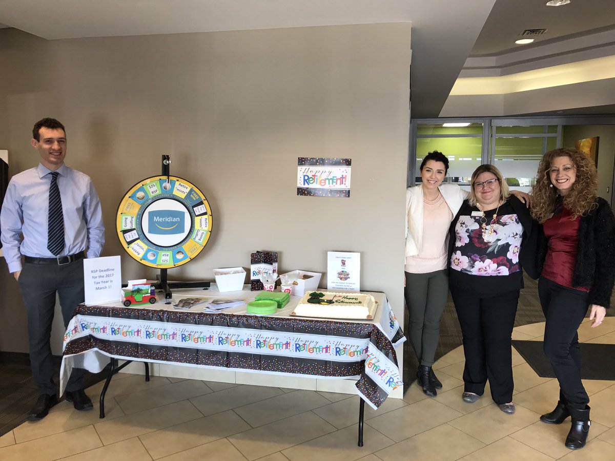 Today is retirement party day at <a href="/MeridianCU/">Meridian CU</a> RIDLEY.  Who's retiring you ask?   YOU ARE!!!   Come see us to spin to win and get a plan for your #retirement !