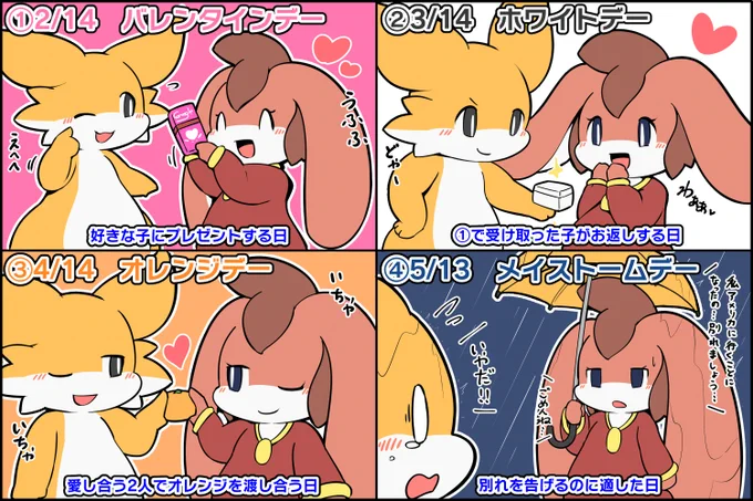 バレンタインデー以降に日本で起きる派生イベントについてまとめました。 #擬竜戯画 