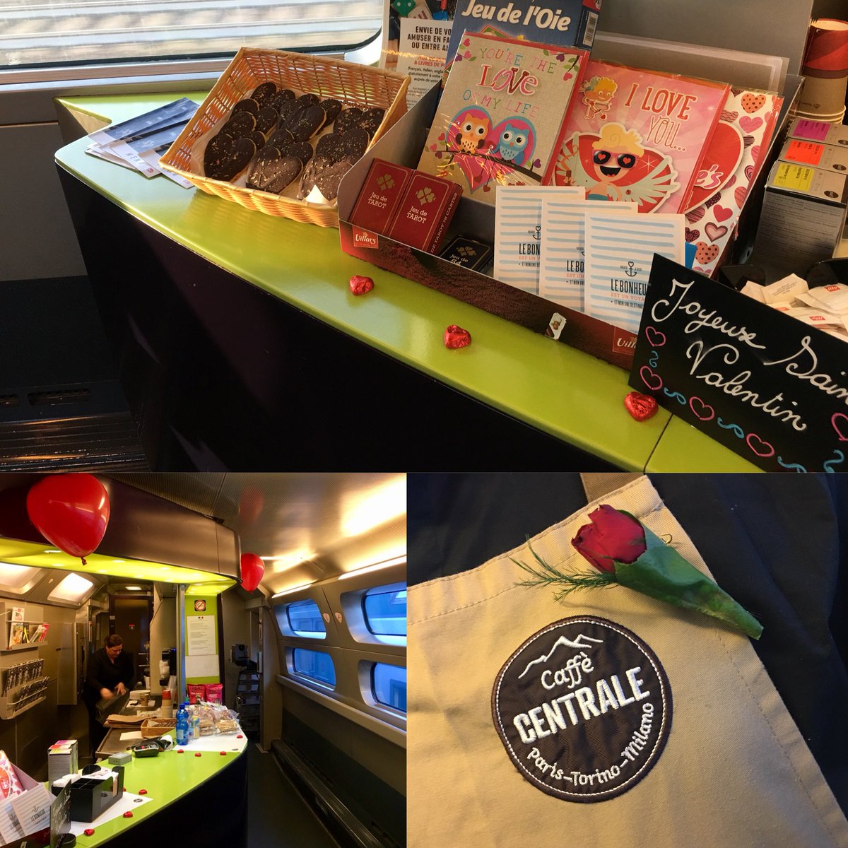 TGVItalia's tweet photo. Les #amoureux sont à l'honneur sur nos #TGVFranceItalie aujourd'hui ❤️
A l'occasion de la #SaintValentin nous avons préparé de petites attentions pour nos voyageurs à retrouver au Caffè Centrale dans la voiture bar 😊 #Love https://t.co/dsbrtWzQzM