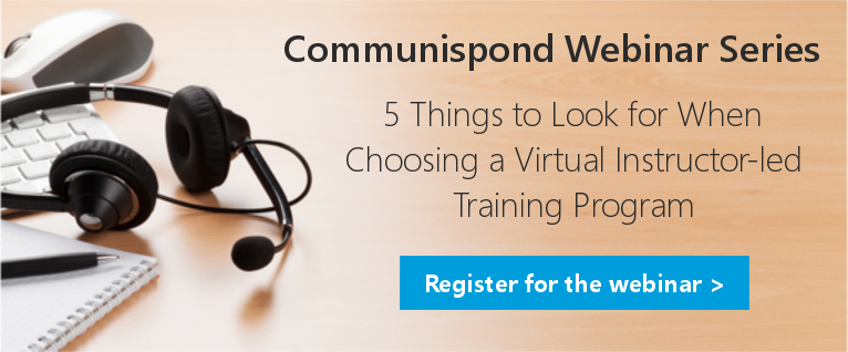 Communispond's tweet photo. Would you #love to know exactly what to look for when choosing a #virtual instructor-led #training program? Join us on 3/20 at 11AM EST for a FREE #webinar to find out what #VILT programs should include. Register here today! #communispond #trainingprogram https://t.co/99FrMn3g3E https://t.co/ZykjYUEKiU