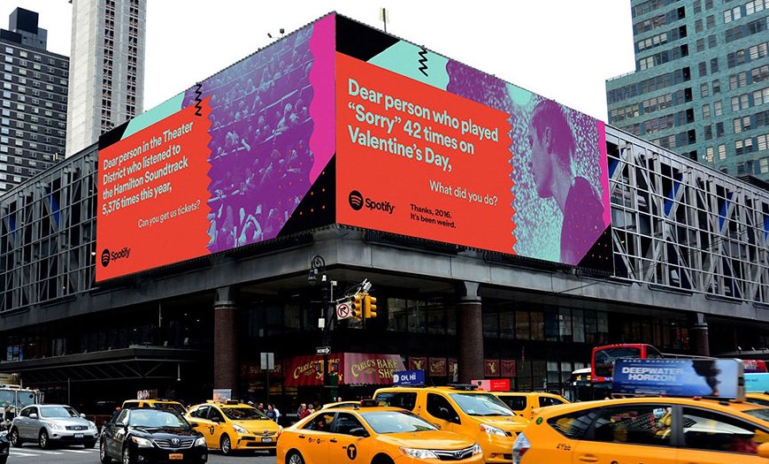 See how <a href="/Spotify/">Spotify</a> used their signs to call people out last Valentine's Day! #HappyValentinesDay