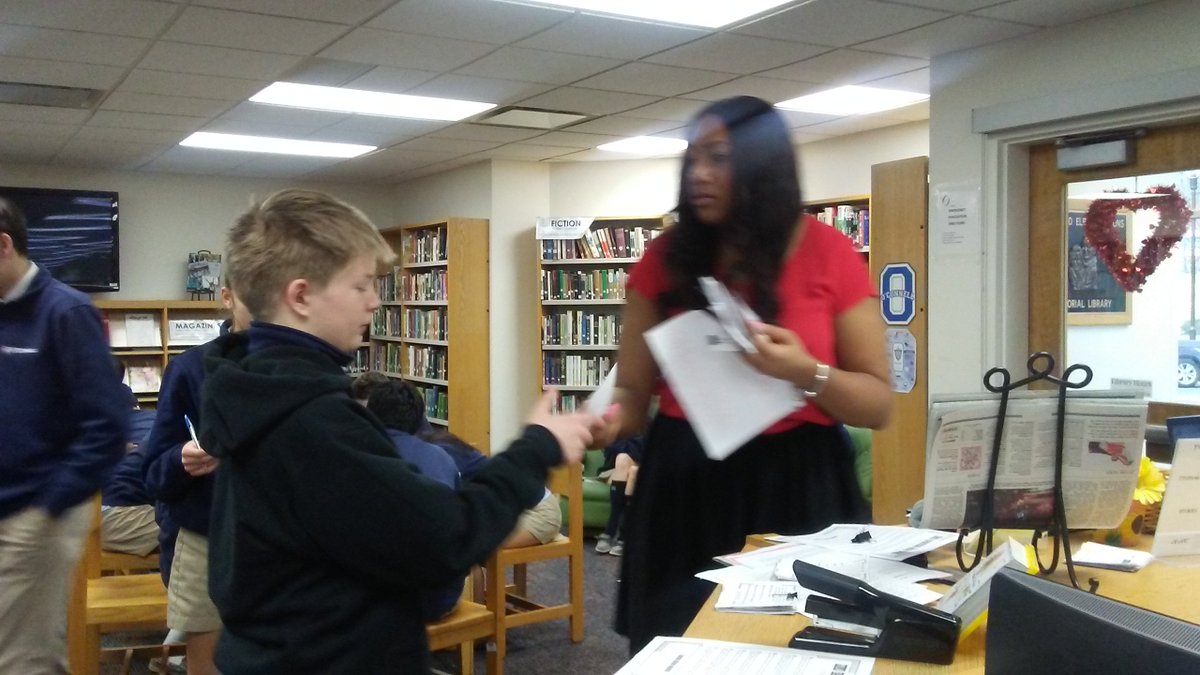 DJOLibrary's tweet photo. Ms. Gordon's 2nd Period English Class completed an #MLA8 Escape Room Challenge @DJOLibrary this morning! #GoKnightsGoKnowledge https://t.co/koDj5pMbmj