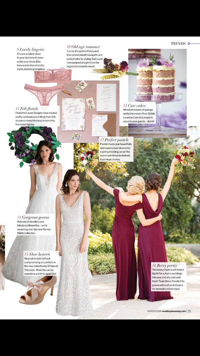 C_LaurieDesigns's tweet photo. Happy Valentine's Day you lovely lot. Exciting news for me this morning. My table wreath has been featured in the March issue of Wedding Ideas magazine how exciting is that?!? #charlottelauriedesigns #indiePRChallenge #tablewreath #centrepiece #weddingplanning @wimagazine https://t.co/SIy5WftcDh
