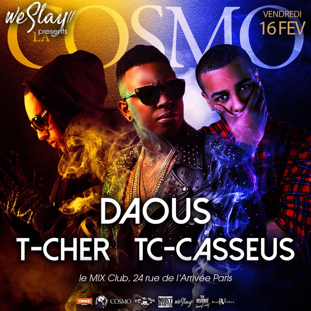 BrunoSlam's tweet image. Ce vendredi dans le meilleur club de la capitale, LaCOSMO avec Dj Daous, TC-Casseus, T-Cher infos sur lacosmo.fr