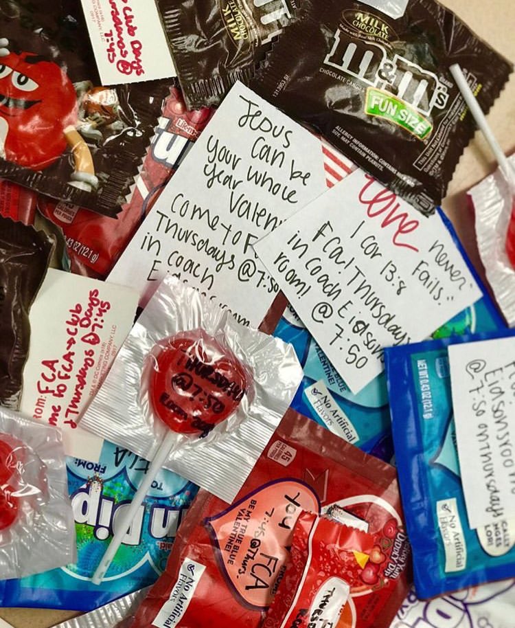 FCA handing out valentines today!!
