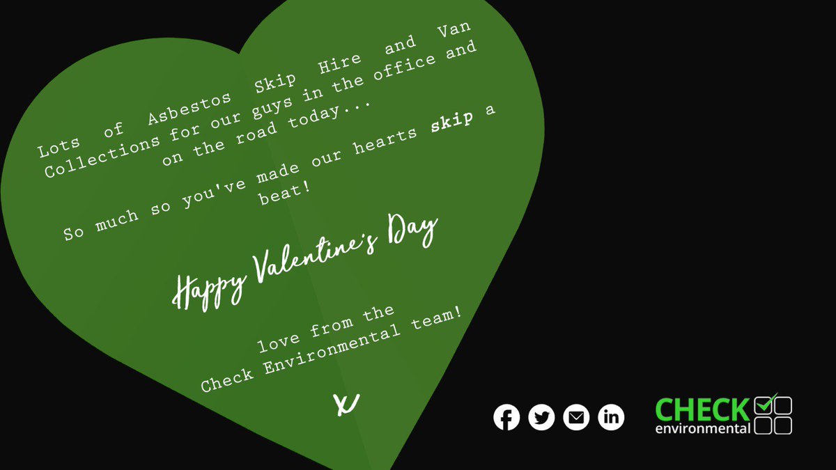 We're showing a little bit of love with a message for our followers #AsbestosExperts #ValentinesDay