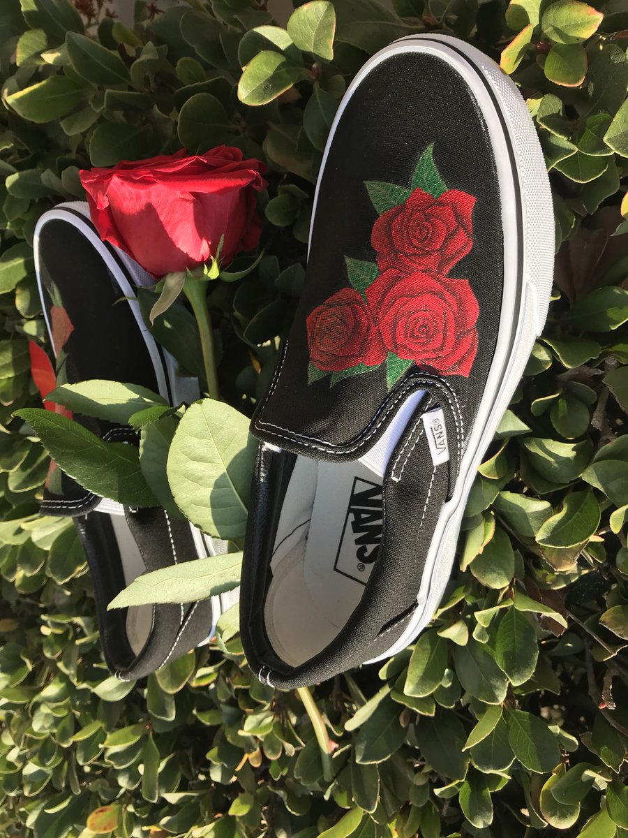 rose painted vans