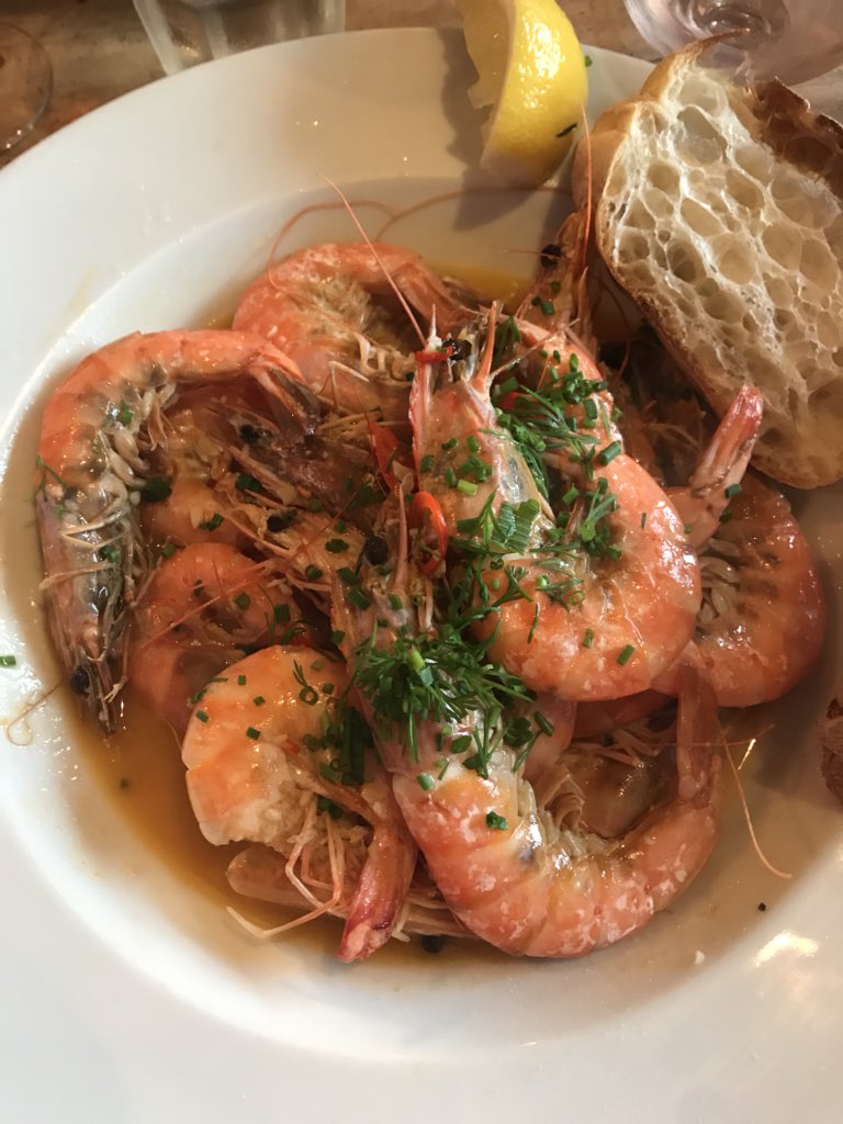 Fabulous meal <a href="/Beachhousedevon/">Beachhouse</a> the sizzling prawns never fails to impress!