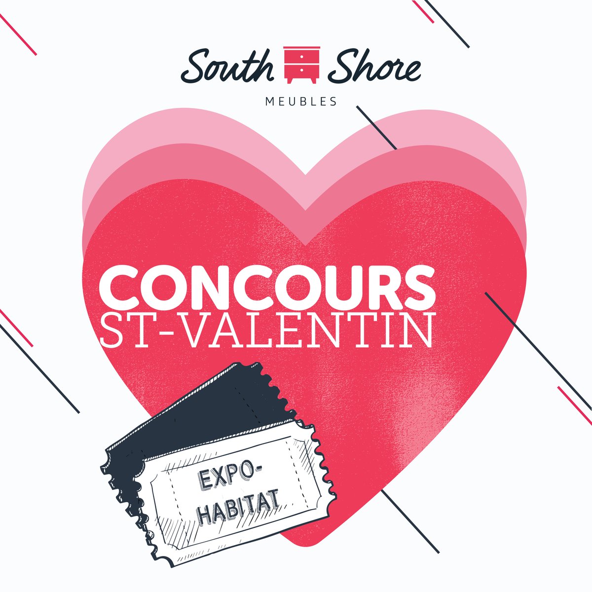 ❤ Bonne St-Valentin ❤
En cette belle journée, nous avons décidé de vous offrir un petit cadeau des plus original: une paire de billets pour <a href="/ExpoHabitatQc/">Expo habitat Québec</a> 
Pour participer au concours de la St-Valentin, cliquez ici: bit.ly/2CixyAt

#Concours #StValentin #Expohabitat