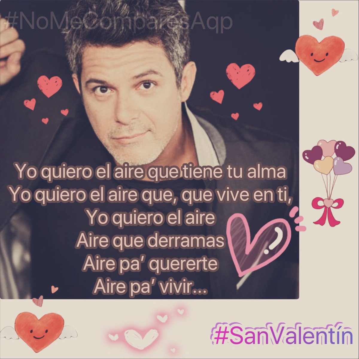 NoMeComparesAqp's tweet photo. Inspirados en el amor... inspirados en sus canciones tan dulces y suaves melodías con letras especiales...feliz día de San Valentín!! #SanValentin #ClubOficialArequipaPeru "@NoMeComparesAqp @AlejandroSanz https://t.co/FJuuu6EnVN