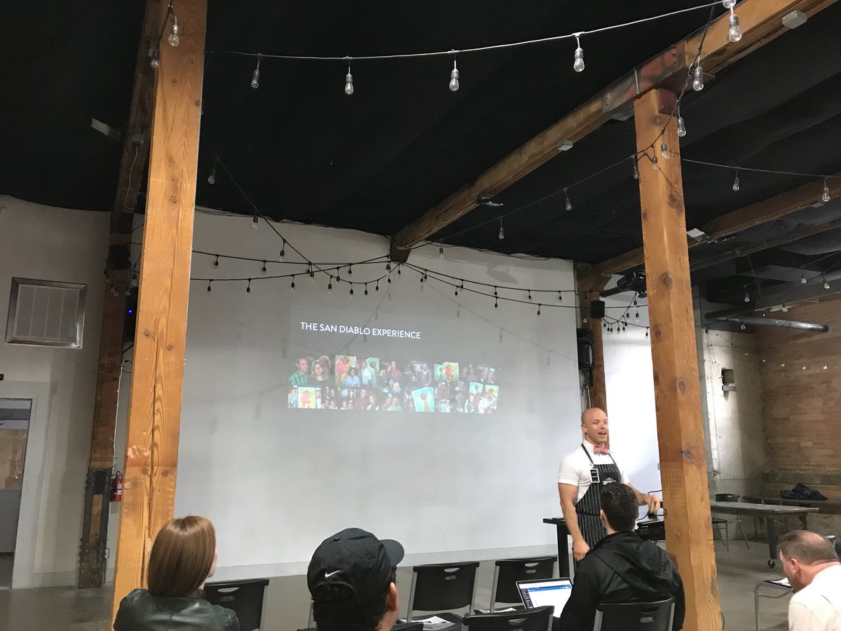 #1mc <a href="/1MillionCupsPRO/">1 Million Cups Provo</a> with Scott <a href="/sandiablochurro/">sandiablochurro</a> : he rings the bell that all satisfied customers do with their incredible tasty churro experience. Hire these guys for your #weddingplanning #corporatevents #specialevents #catering