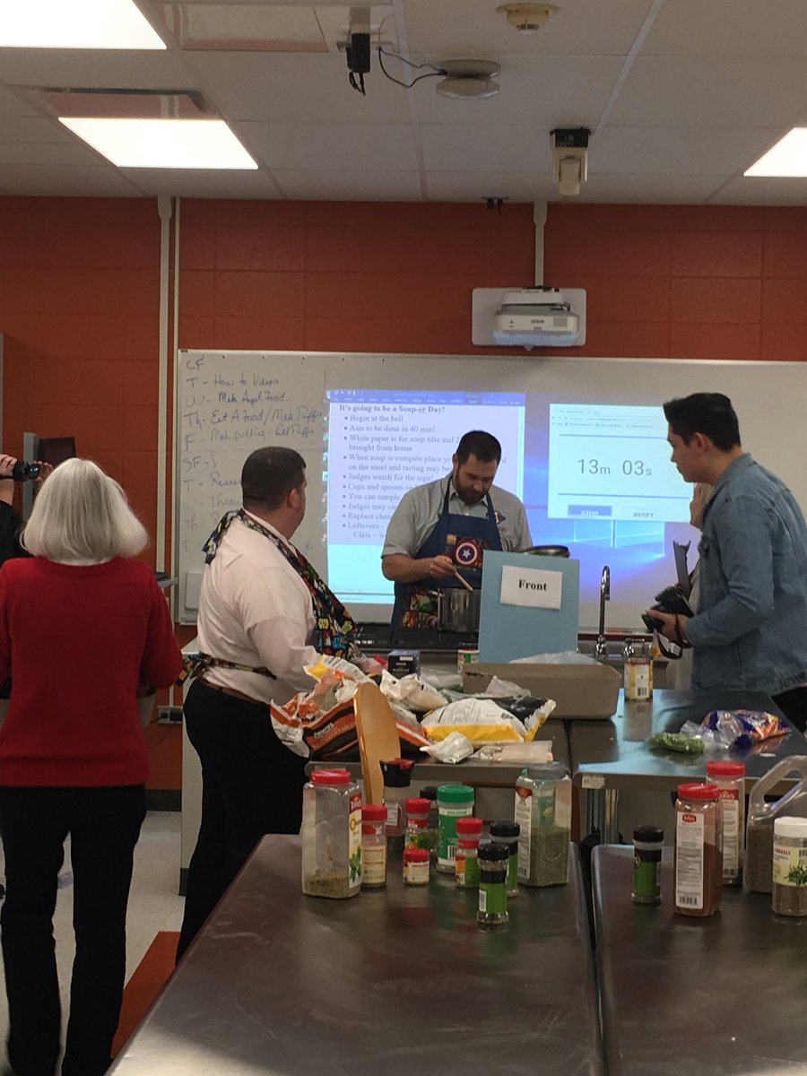 AchsDeans's tweet photo. It’s a Souper Day today ACHS @ACHSSequoits @Sequoits #cooking #CareerGoals #CTE https://t.co/ZLPKhO4bBu