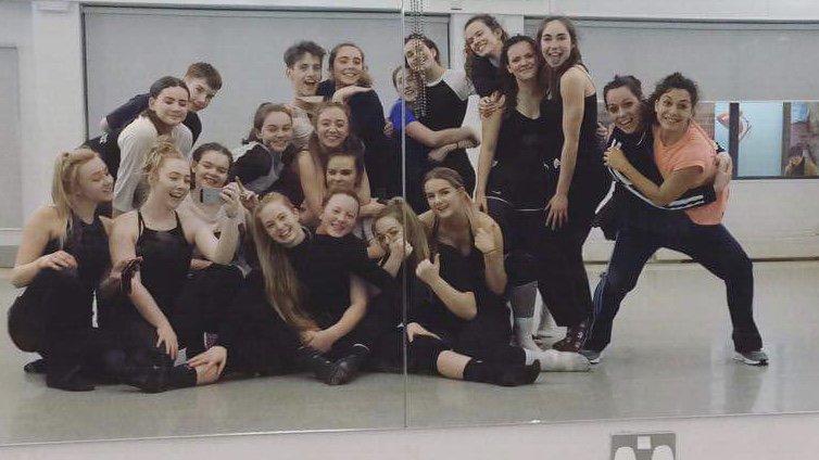HYDCdance's tweet photo. Very sweaty end of day 3 selfie! Having a brilliant and inspiring week, piece is starting to take shape! @jasminvardimon @ThePointDance #hydc #welovedance #newpiece #sabrina https://t.co/erUDUcXmRw