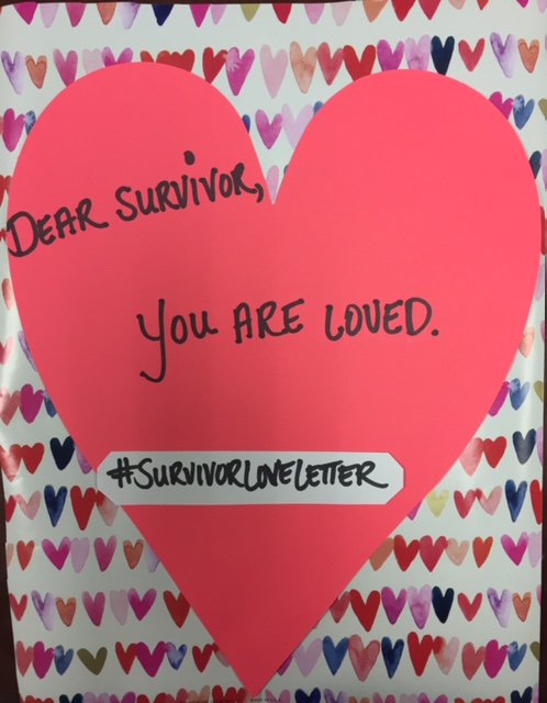 On this Valentine’s Day, send survivors of sexual assault a love note to let them know they’re not alone. #SurvivorLoveLetter @endrapeoncampus