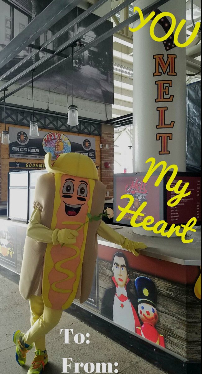 CleHotDogs's tweet photo. It's noon on #ValentinesDay and you know what that means, right?! The perfect time to invite your crush out to lunch by giving them this #ValenTribes card! βΎβ€π https://t.co/M3RenuciOx