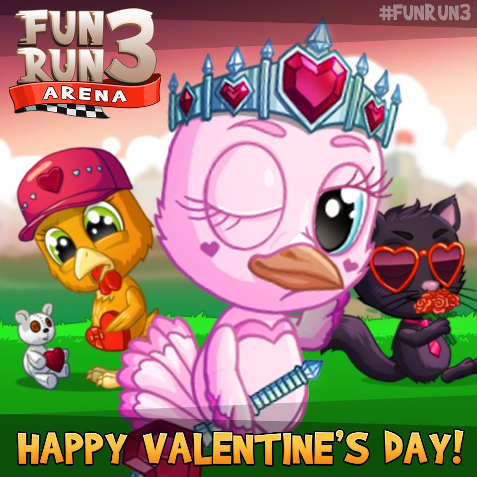 TheFunRun's tweet photo. Happy Valentine's day to all our lovely players! 💋 What are your plans for today? 💕#Valentines #Love #FunRun3 #FunRun2 https://t.co/qLBcE3BOgN