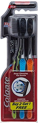 eshoppingtime's tweet photo. Colgate Slim Soft Charcoal Toothbrush (Pack of 3) 17x Slimmer Soft Tip Bristles - https://t.co/ElAXiKioix https://t.co/eaO45mO7S9