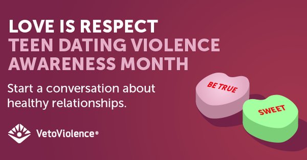 MelinVail's tweet photo. Healthy relationships are violence free! Start a convo &amp; encourage respect. https://t.co/4vrq5oH8uI #VetoViolence https://t.co/NWsn4x1KZf https://t.co/90vBnpHghX