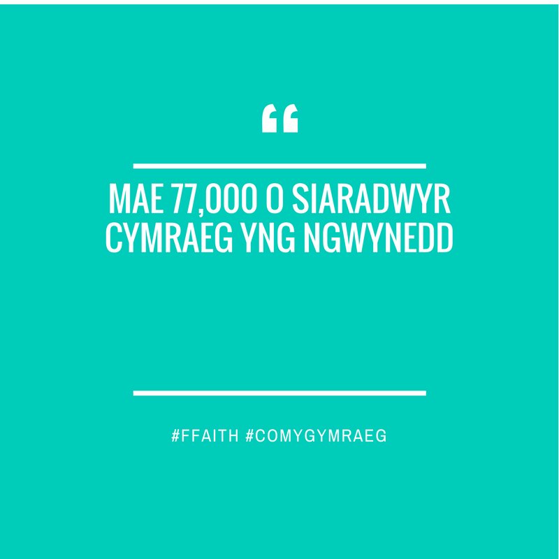 There are 77,000 Welsh speakers in Gwynedd. #Fact @ComyGymraeg @hunaniaith @CyngorGwynedd