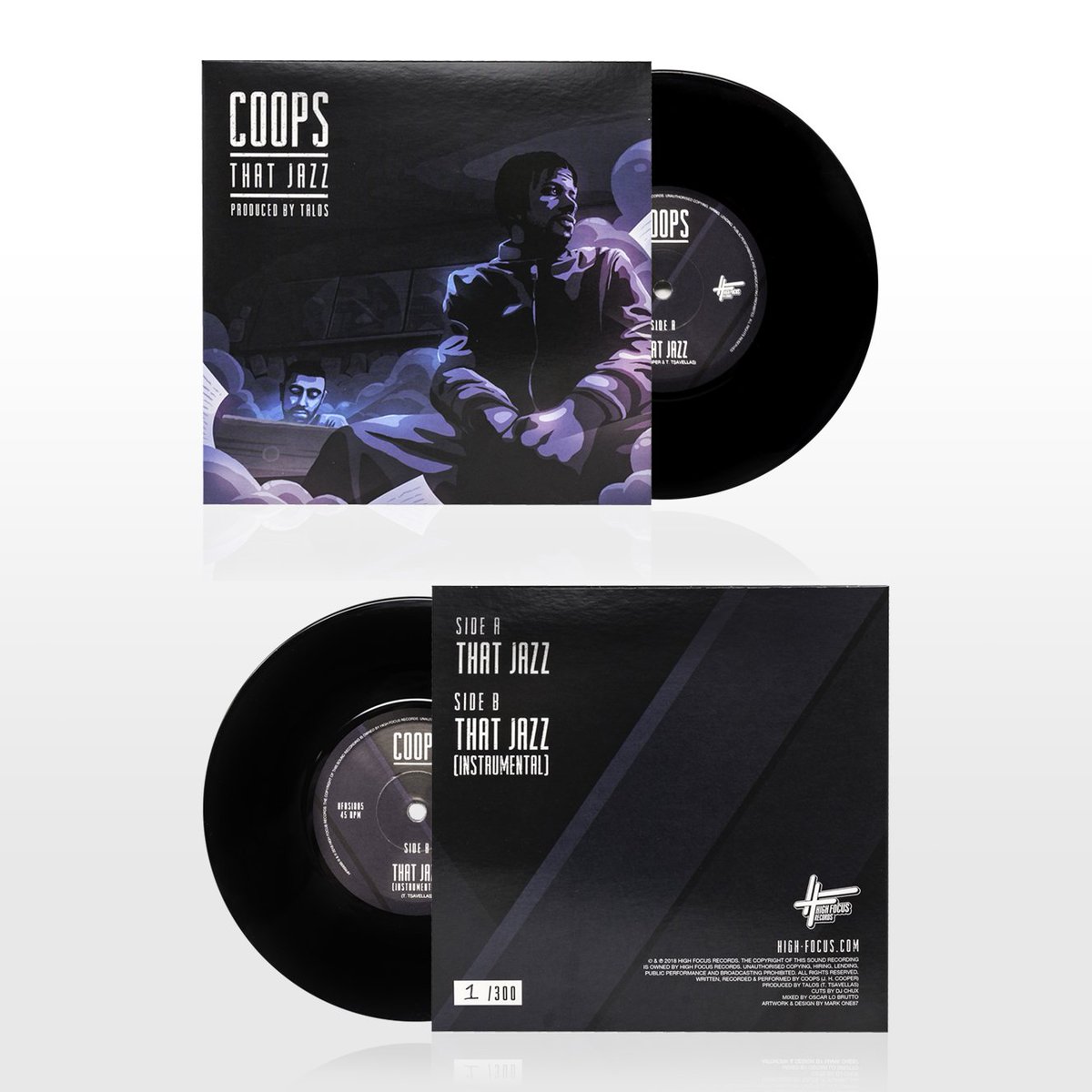 HighFocusUK's tweet photo. Very few of these hand numbered limited edition @CoopsOfficial #ThatJazz 7" vinyls remain in stock! Pick your copy up here 🔥 https://t.co/HLpxuLfdMm https://t.co/neTCGSxhCt