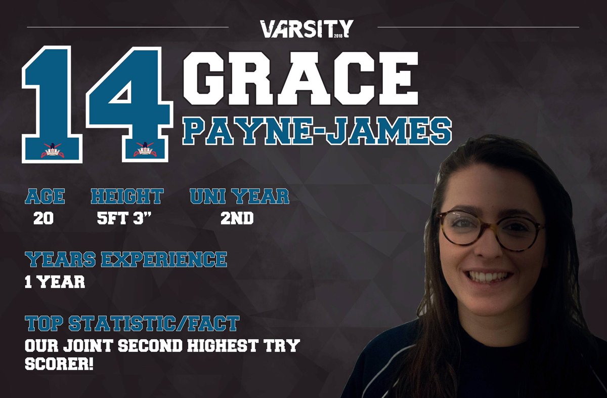 ROAD TO VARSITY 
Today we have Grace Payne-James 
This second year freshling has made a huge impact our game, being our second highest try scorer!!
5 days to go!!
#upsu #varsity #ladiesrugby