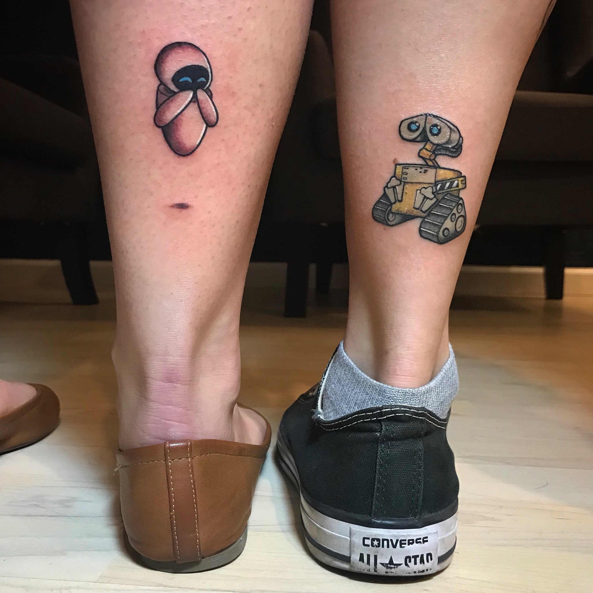 WallE  Eve Couples Tattoo  Couple tattoos unique Disney couple tattoos  Partner tattoos