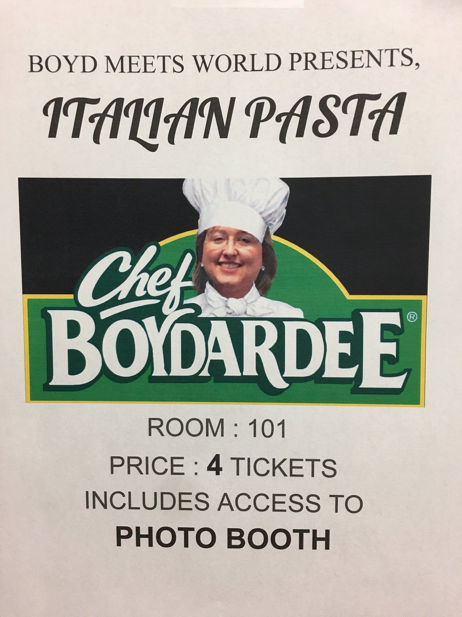 DanaeBoyd's tweet photo. #BoydMeets World invites you to dine in at Chef Boydardeeโs & use our awesome photo booth, only 4 tickets! #Snacker18 #NTHC10 https://t.co/ny61t3XpoZ